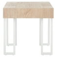 thumbnail image 1 of SAFAVIEH Aberton Modern Square End Table, Natural/White (19.7 in. W x 19.7 in. D x 19.7 in. H), 1 of 9