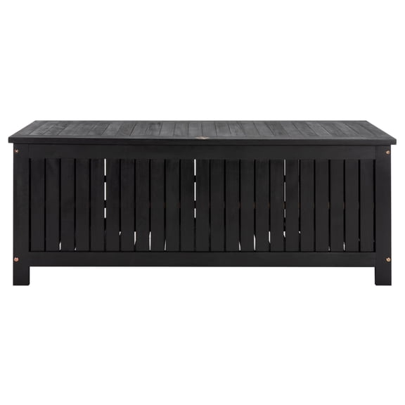 SAFAVIEH Abri Transitional Outdoor Patio Cushion Storage Box, Black
