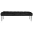 thumbnail image 1 of SAFAVIEH Abrosia Transitional Glam Tufted Bench, Black, 1 of 7