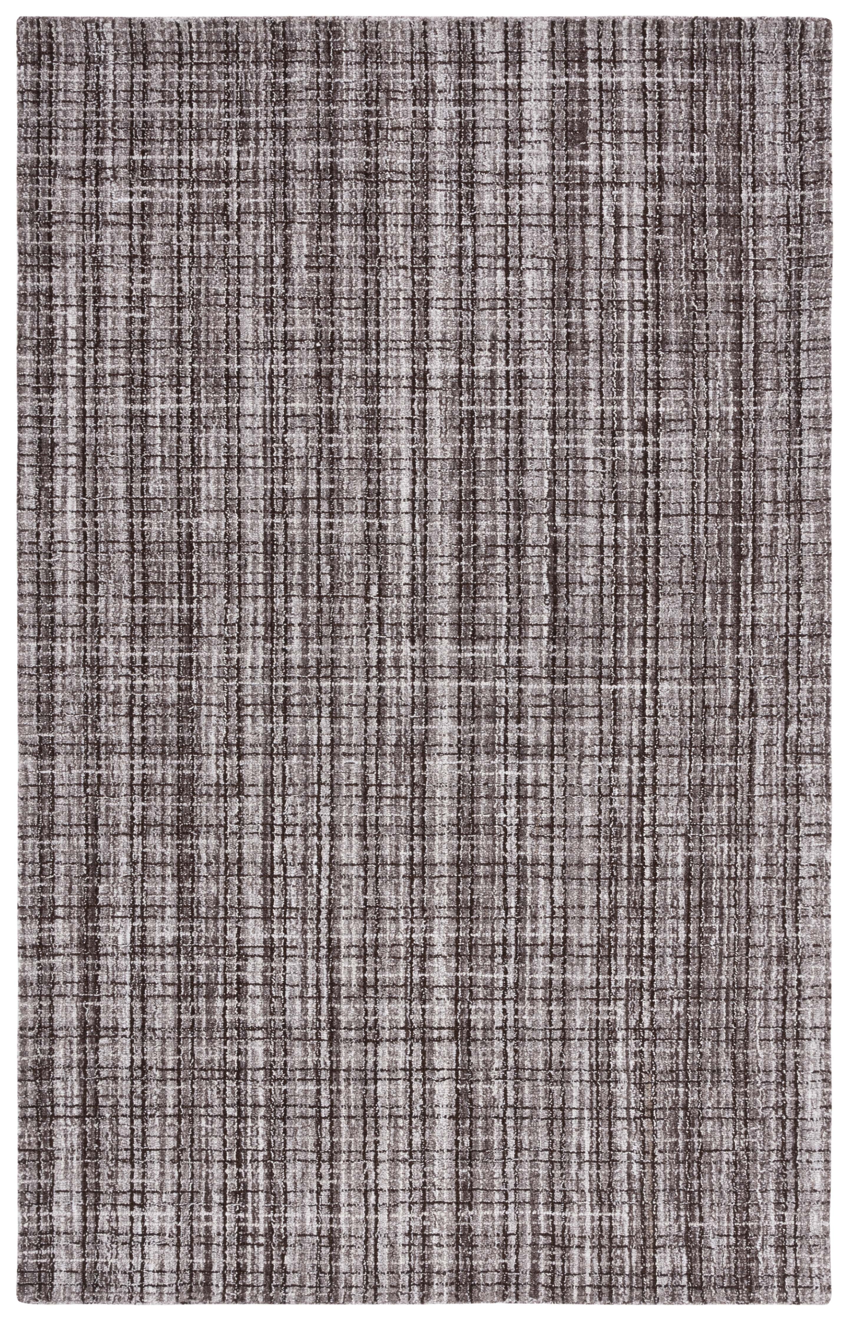 Gray Abstract Handmade Tufted Wool Area Rug, 8' x 10'