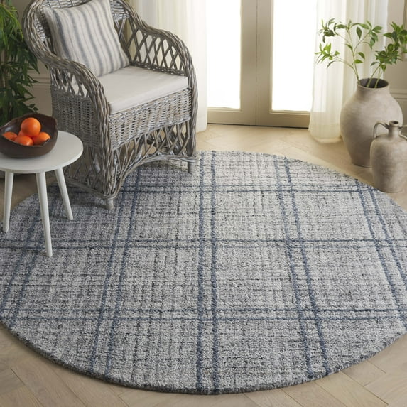 SAFAVIEH Abstract Alayna Texture Area Rug, Dark Gray, 6' x 6' Round