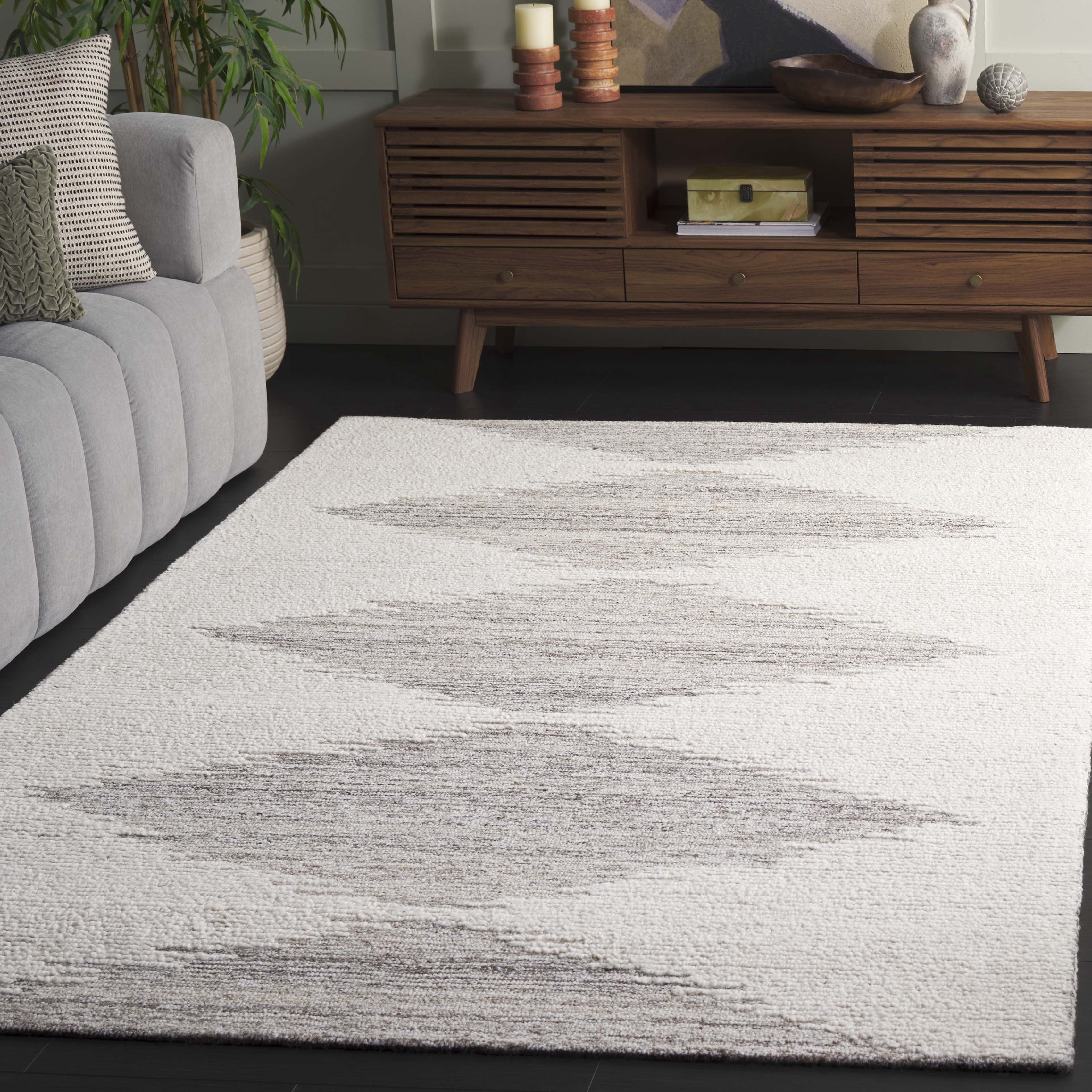 SAFAVIEH Abstract Aldous Abstract Area Rug, Brown/Ivory, 3' x 5'