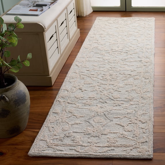 SAFAVIEH Abstract Alison Oriental Runner Rug, Light Gray/Ivory, 2'3" x 8'