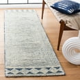 thumbnail image 1 of SAFAVIEH Abstract Augustine Geometric Wool Runner Rug, Ivory/Navy, 2'3" x 8', 1 of 10