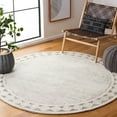 thumbnail image 1 of SAFAVIEH Abstract Augustine Geometric Wool Area Rug, Ivory/Gray, 6' x 6' Round, 1 of 10