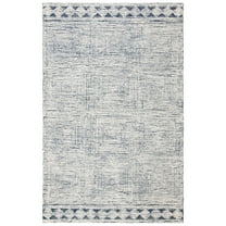 SAFAVIEH Abstract Augustine Geometric Wool Area Rug, Ivory/Navy, 2' x 3'