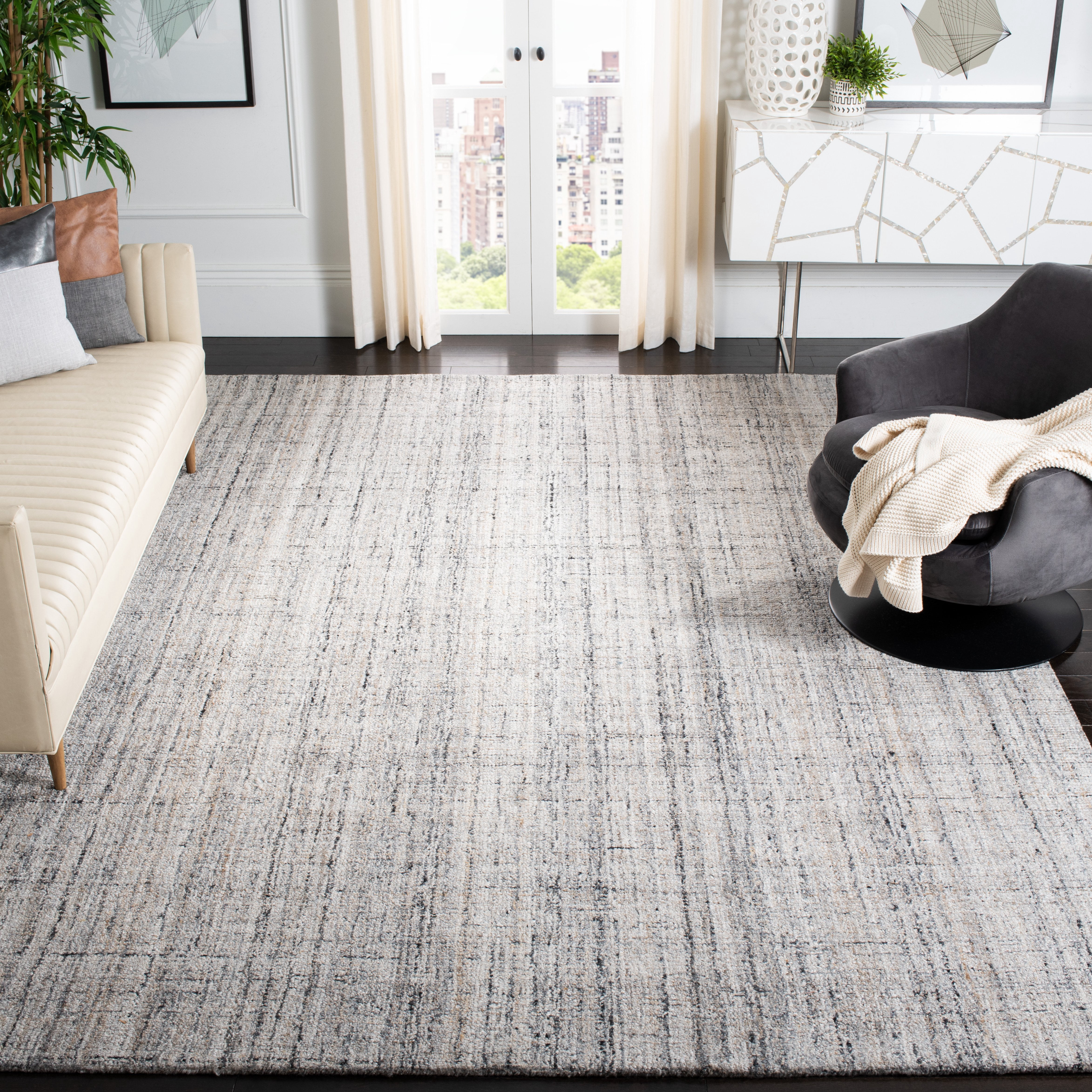 Safavieh Abstract Bailey Striped Area Rug, Camel/Black, 8' x 10'