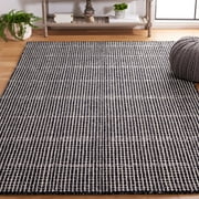 SAFAVIEH Abstract Becky Trellis Area Rug, Black/Ivory, 4' x 4' Square