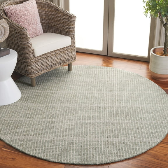 SAFAVIEH Abstract Becky Trellis Area Rug, Sage/Ivory, 6' x 6' Round