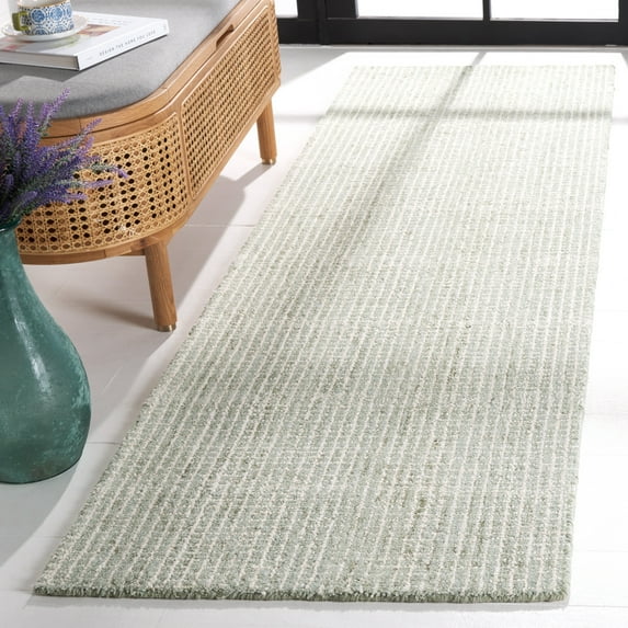 SAFAVIEH Abstract Becky Trellis Runner Rug, Sage/Ivory, 2'3" x 12'
