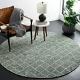 thumbnail image 1 of SAFAVIEH Abstract Brock Geometric Area Rug, Dark Green/Ivory, 8' x 8' Round, 1 of 11