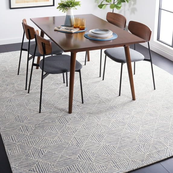 SAFAVIEH Abstract Brock Geometric Area Rug, Gray/Ivory, 8' x 8' Square
