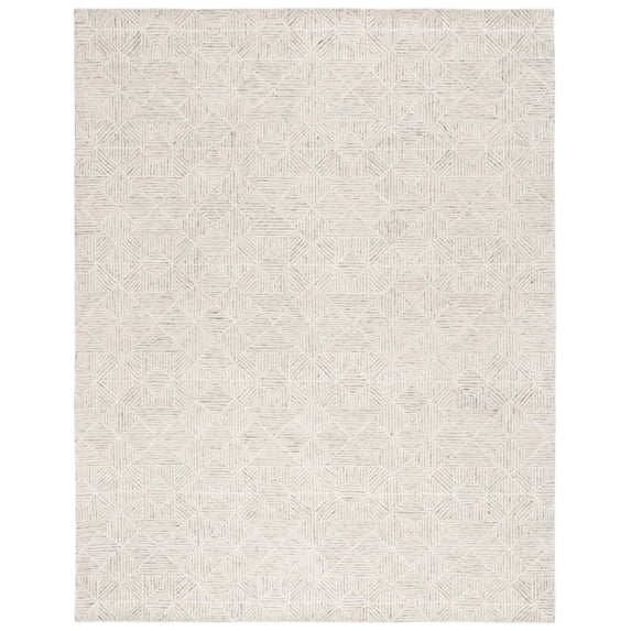 SAFAVIEH Abstract Brock Geometric Area Rug, Ivory/Light Blue, 10' x 14'