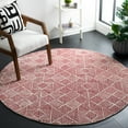 thumbnail image 1 of SAFAVIEH Abstract Brock Geometric Area Rug, Red/Ivory, 6' x 6' Round, 1 of 11