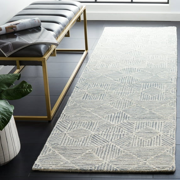 SAFAVIEH Abstract Brock Geometric Runner Rug, Gray/Ivory, 2'3" x 6'