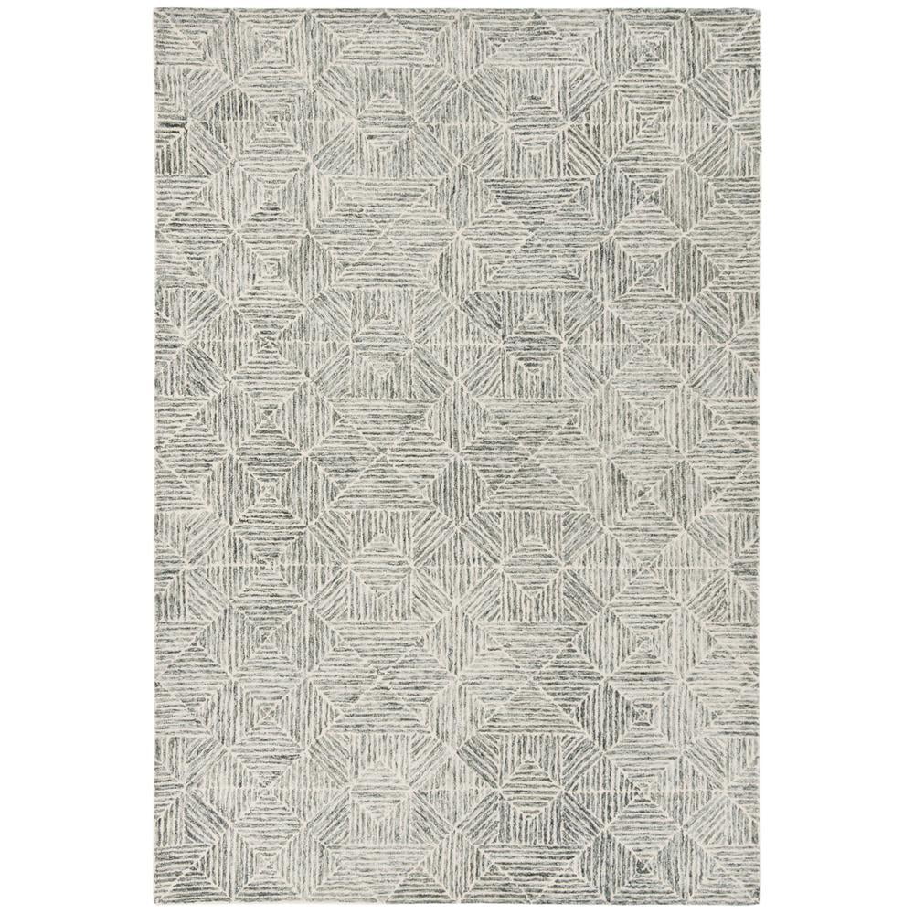 Handmade Light Green Abstract Wool 8' x 10' Area Rug
