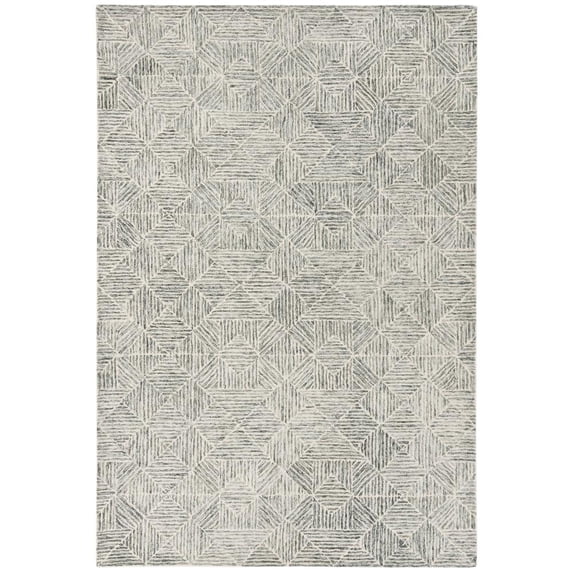 SAFAVIEH Abstract Brock Geometric Wool Area Rug, Light Green, 8' x 10'