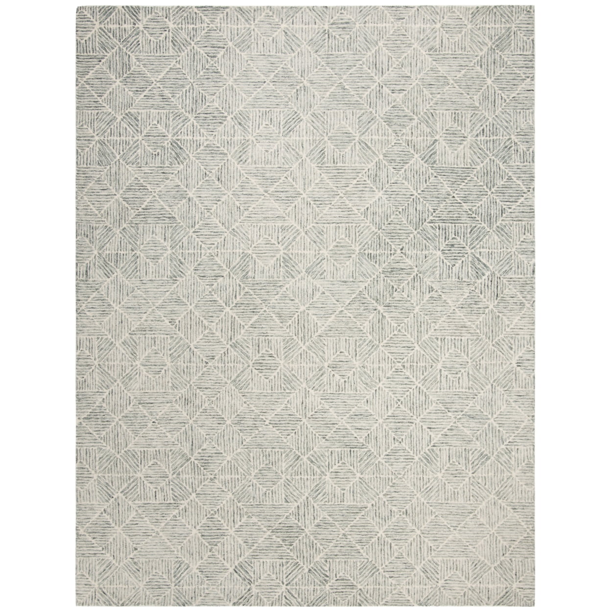 Handmade Light Green Abstract Wool 8' x 10' Area Rug