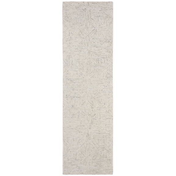 SAFAVIEH Abstract Brock Geometric Wool Runner Rug, Light Blue, 2'3" x 10'