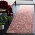 thumbnail image 1 of SAFAVIEH Abstract Brock Geometric Runner Rug, Red/Ivory, 2'3" x 8', 1 of 11