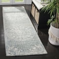 thumbnail image 1 of SAFAVIEH Abstract Bryanne Floral Wool Runner Rug, Light Blue, 2'3" x 8', 1 of 10