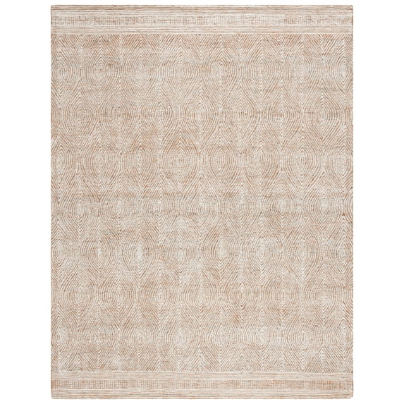 SAFAVIEH Abstract Caelestinus Ogee Wool Area Rug, Ivory/Rust, 12' x 18'