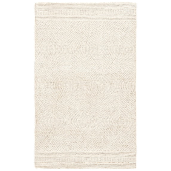 SAFAVIEH Abstract Caelestinus Ogee Wool Area Rug, Ivory/Beige, 4' x 6'