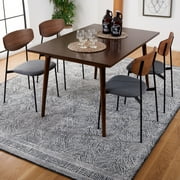 SAFAVIEH Abstract Caelestinus Ogee Wool Area Rug, Ivory/Charcoal, 10' x 14'