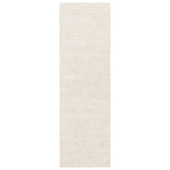 SAFAVIEH Abstract Caelestinus Ogee Wool Runner Rug, Ivory/Beige, 2'3" x 8'