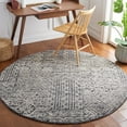 thumbnail image 1 of SAFAVIEH Abstract Cainneach Striped Wool Area Rug, Black/Ivory, 6' x 6' Round, 1 of 11