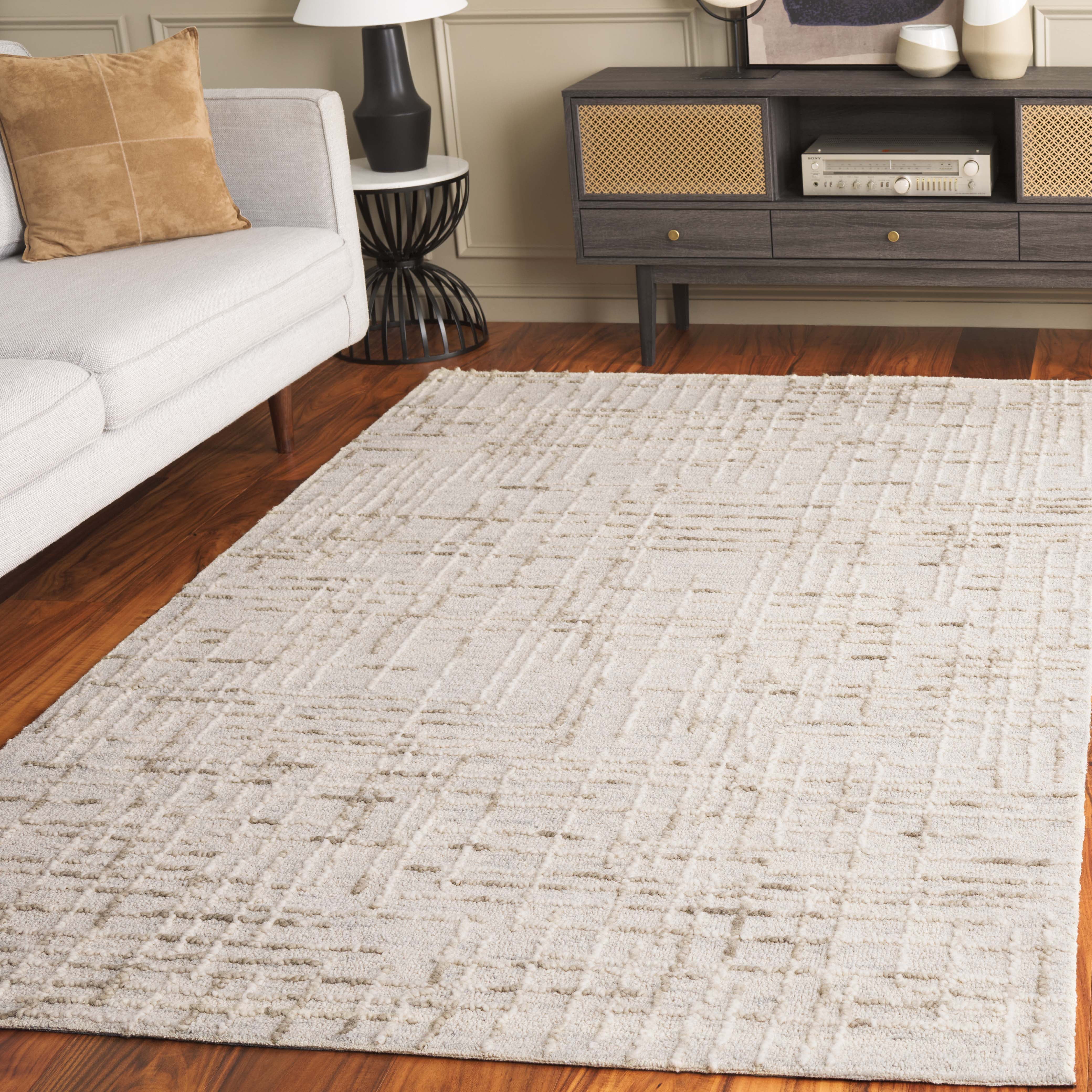 SAFAVIEH Abstract Carbrey Abstract Area Rug, Gray/Sage, 5' x 8'