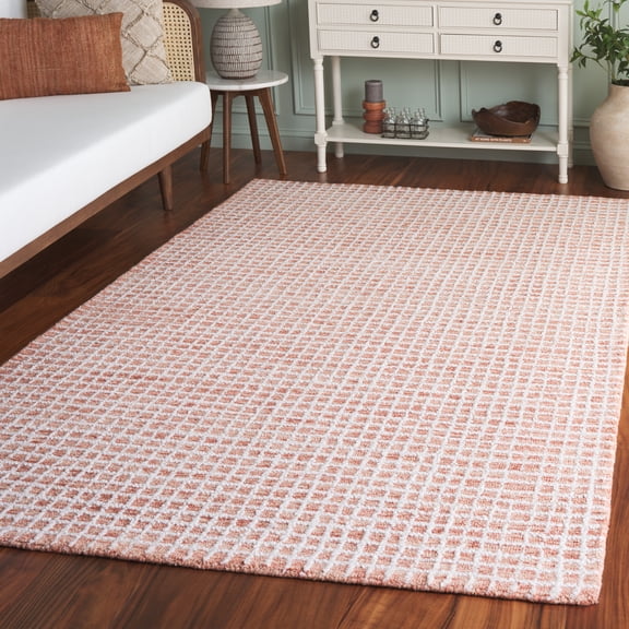 SAFAVIEH Abstract Careen Geometric Area Rug, Ivory/Blush, 8' x 10'