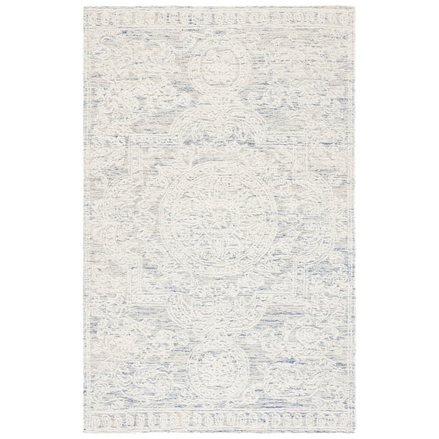 SAFAVIEH Abstract Carter Oriental Area Rug, Ivory/Blue, 3' x 5'