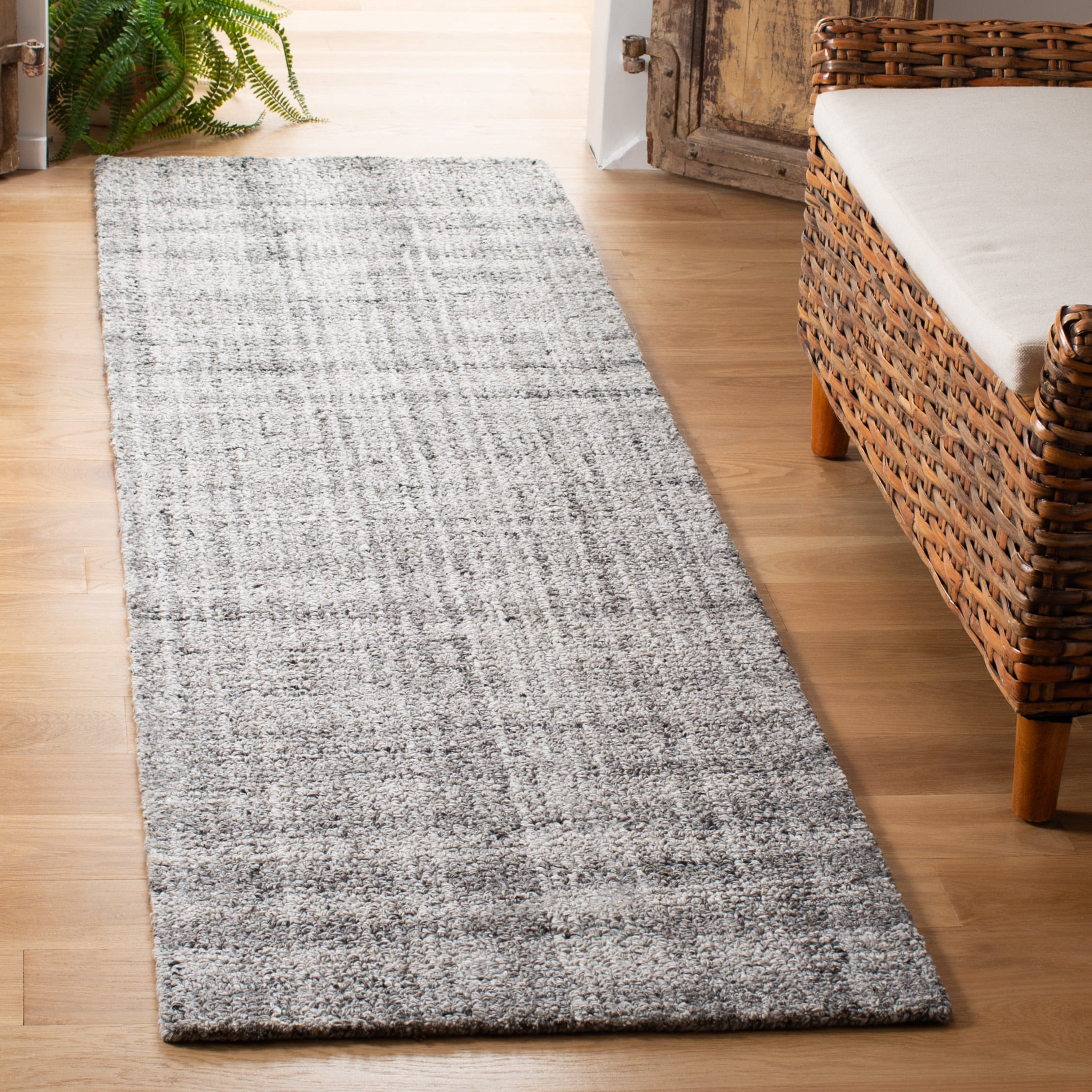 SAFAVIEH Abstract Claes Striped Overdyed Runner Rug, Gray/Black, 2'3" x 8'