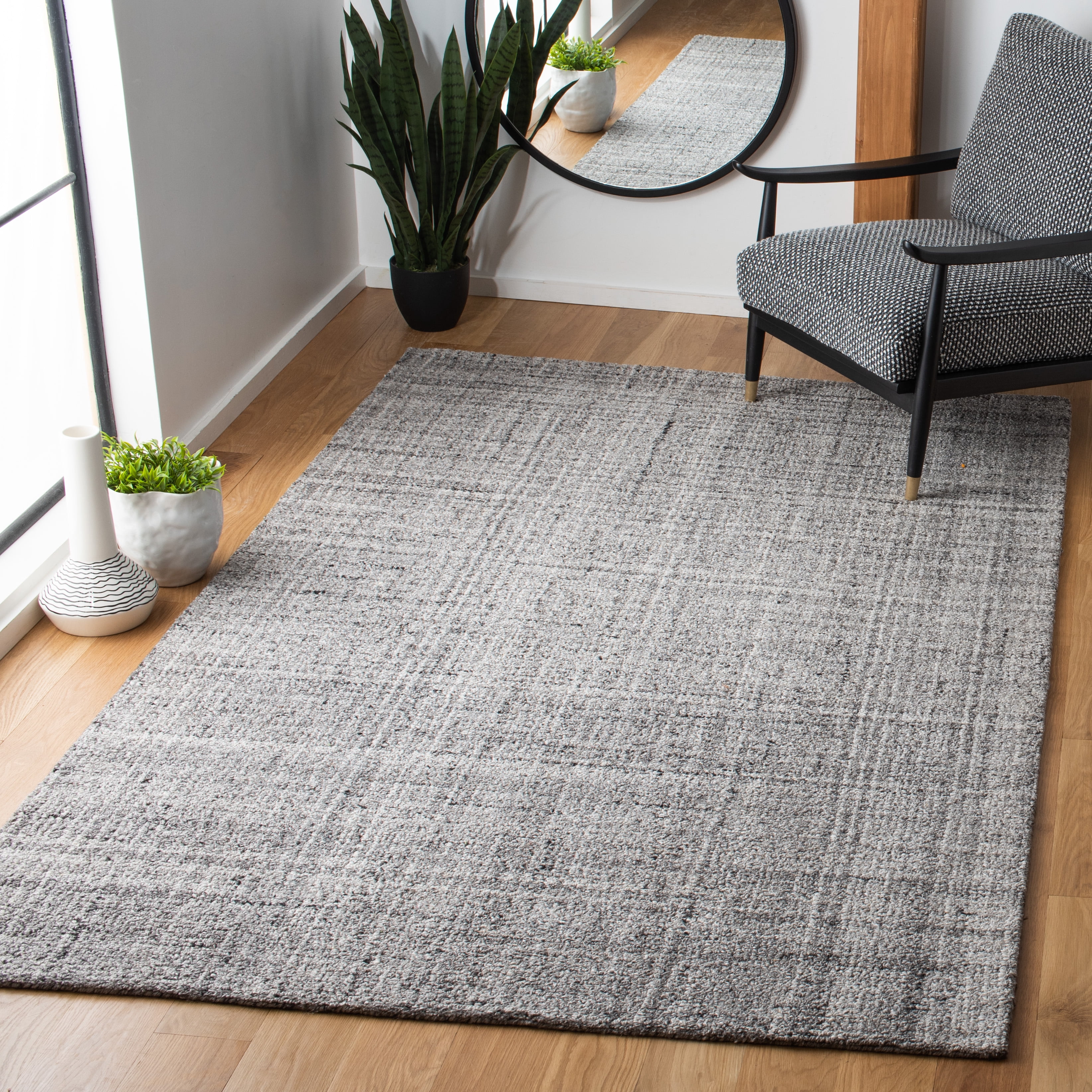 SAFAVIEH Abstract Claes Striped Overdyed Area Rug, Gray/Black, 6' x 9'