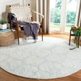 thumbnail image 1 of SAFAVIEH Abstract Clarette Geometric Wool Area Rug, Ivory/Light Blue, 6' x 6' Round, 1 of 10