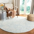 thumbnail image 1 of SAFAVIEH Abstract Clarette Geometric Wool Area Rug, Ivory/Turquoise, 6' x 6' Round, 1 of 10