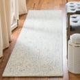 thumbnail image 1 of SAFAVIEH Abstract Clarette Geometric Wool Runner Rug, Ivory/Turquoise, 2'3" x 6', 1 of 10