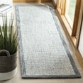 thumbnail image 1 of SAFAVIEH Abstract Clive Bordered Wool Runner Rug, Navy/Ivory, 2'3" x 8', 1 of 8
