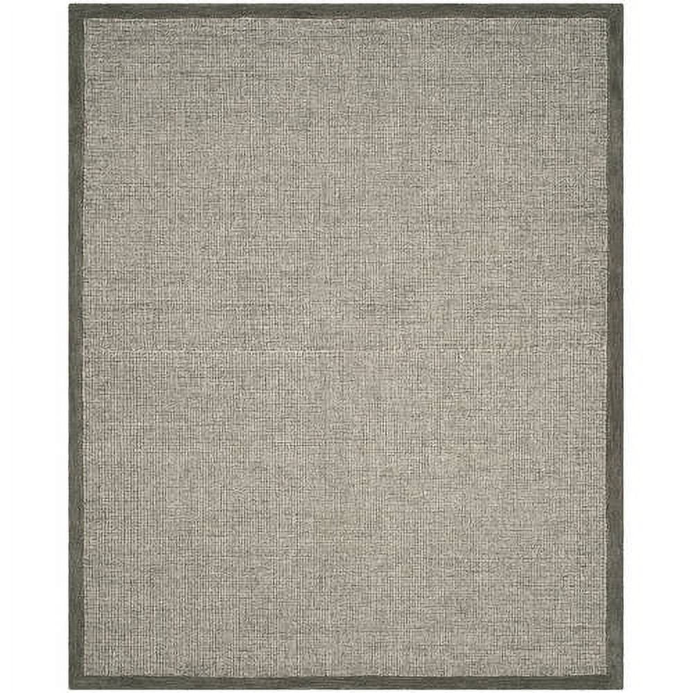 Sage and Ivory Handmade Wool Abstract 6' x 9' Area Rug