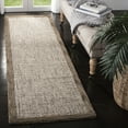 thumbnail image 1 of SAFAVIEH Abstract Clive Bordered Wool Runner Rug, Brown/Ivory, 2'3" x 6', 1 of 8