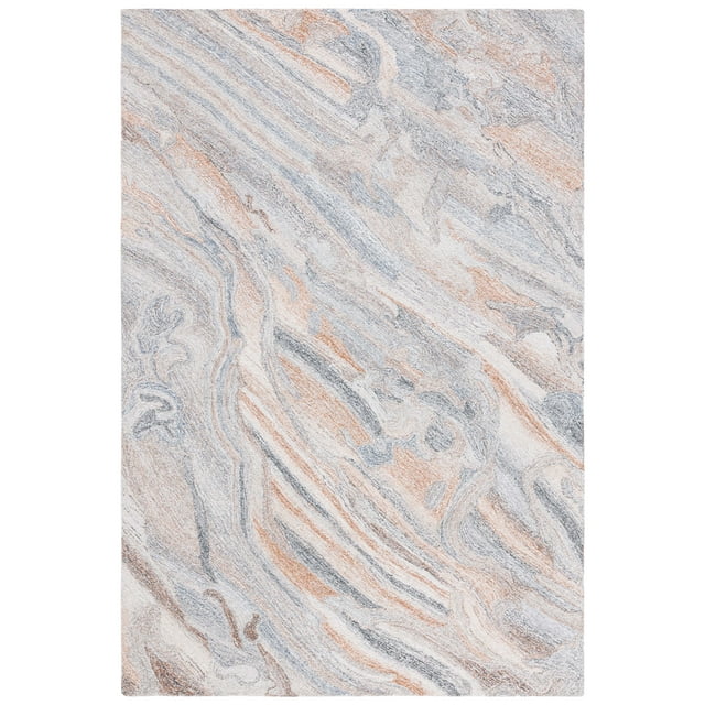 SAFAVIEH Abstract Conrad Swirl Area Rug, Grey/Brown, 4' x 6'