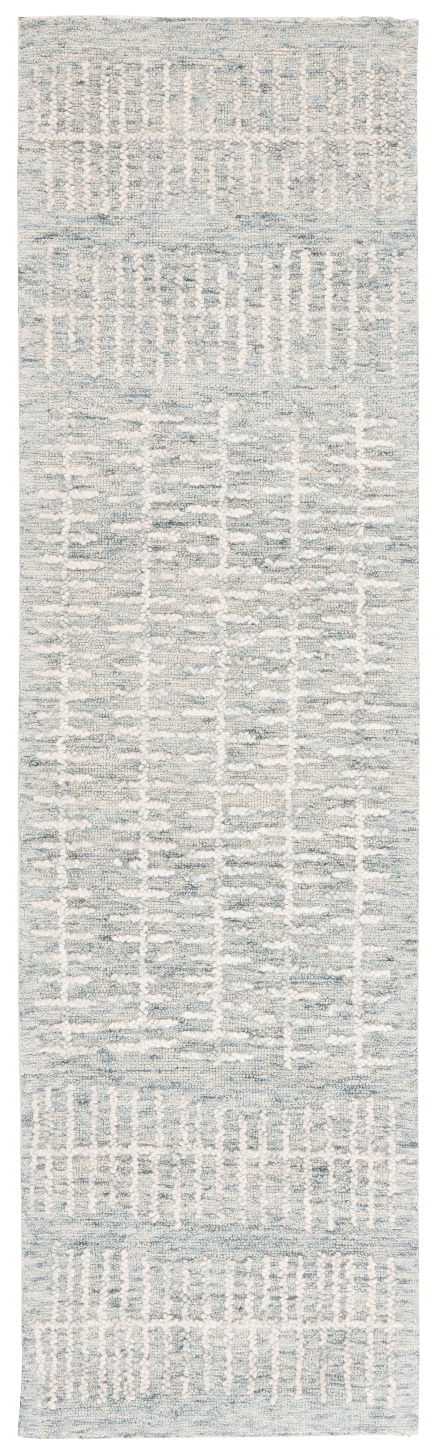 SAFAVIEH Abstract Coretta Striped Geometric Runner Rug, Light Blue