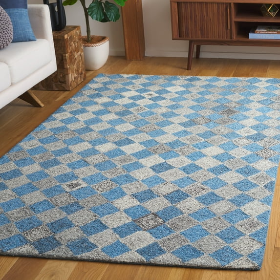 SAFAVIEH Abstract Creighton Geometric Area Rug, Gray/Blue, 2' x 3'