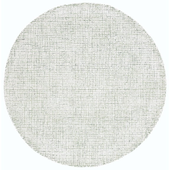 SAFAVIEH Abstract Dalia Geometric Abstract Area Rug, Ivory/Green, 6' x 6' Round