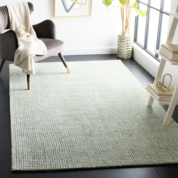 SAFAVIEH Abstract Dalia Geometric Area Rug, Ivory/Green, 8' x 10'
