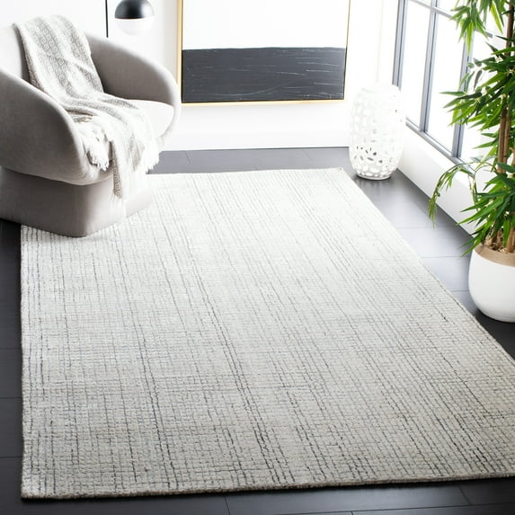 SAFAVIEH Abstract Dalia Geometric Area Rug, Ivory/Gray, 6' x 6' Square