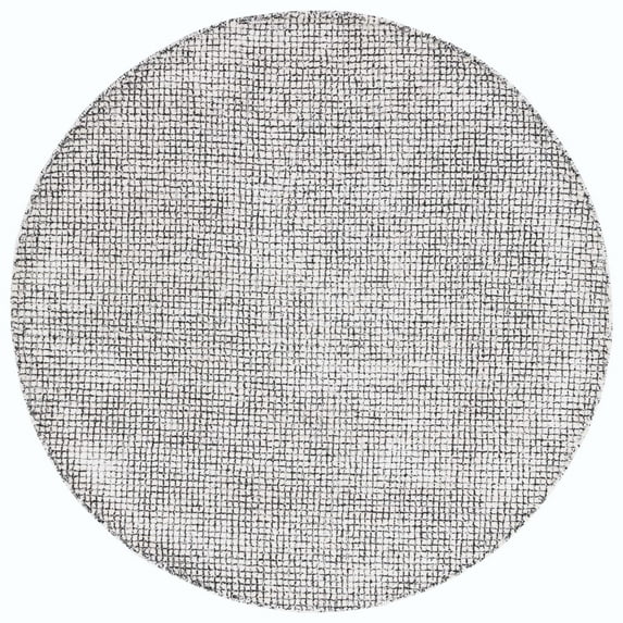 SAFAVIEH Abstract Dalia Geometric Area Rug, Ivory/Black, 6' x 6' Round