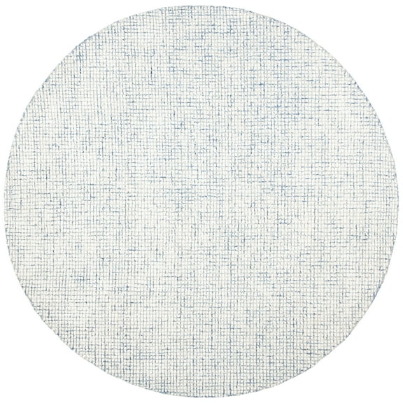 SAFAVIEH Abstract Dalia Geometric Area Rug, Ivory/Blue, 10' x 10' Round