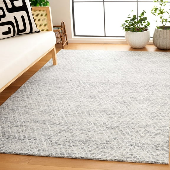 SAFAVIEH Abstract Dania Diamond Area Rug, Gray/Ivory, 8' x 10'